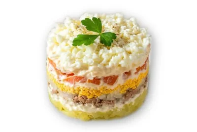 Timbal de ensalada mimosa